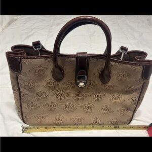 Dooney & Bourke Tan and Brown Logo purse